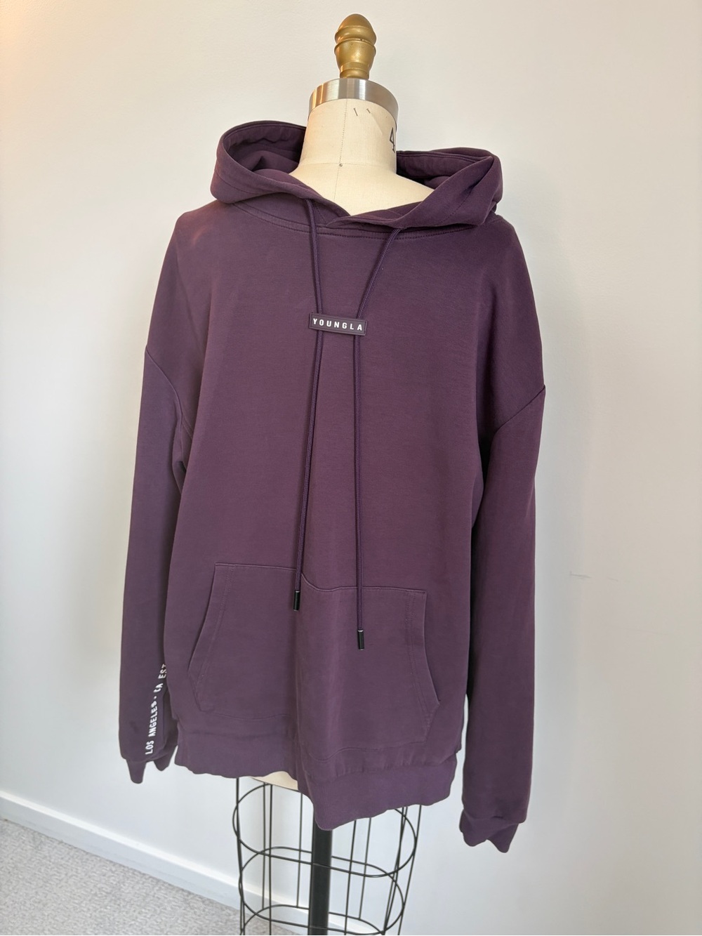 YoungLA Men's Purple Hooded Sweatshirt Size Large - Picture 9 of 14